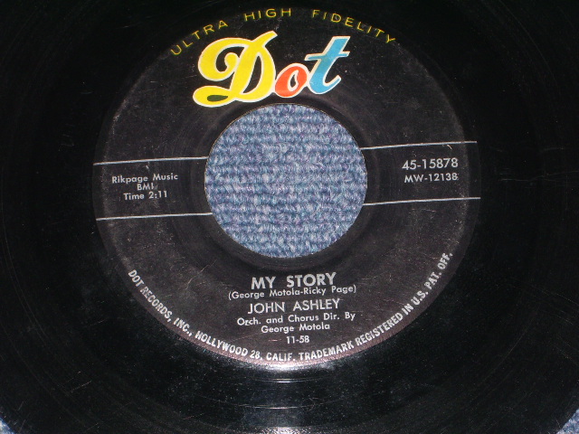 画像: JOHN ASHLEY - LET THE GOOD TIMES ROLL / 1958 US ORIGINAL 7" Single  