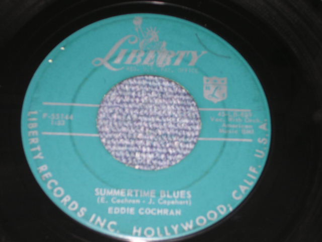 画像: EDDIE COCHRAN - SUMMERTIME BLUES / 1958 US ORIGINAL 7" Single  