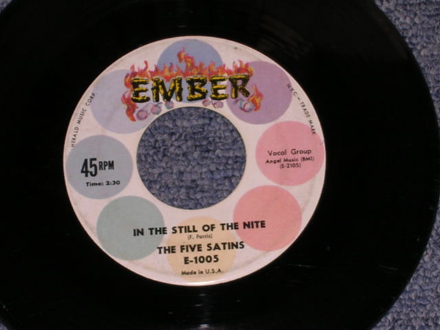 画像1: FIVE SATINS - IN THE STILL OF THE NITE / 1959 US ORIGINAL 7" SINGLE 