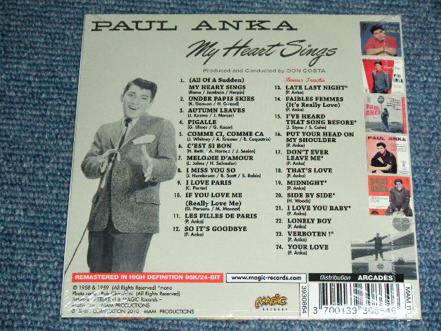 画像: PAUL ANKA - MY HEART SINGS (  ORIGINAL RECORDINGS ) / 2010 FRANCE BRAND NEW MINI-LP PAPER SLEEVE CD 