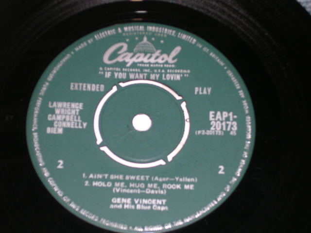 画像: GENE VINCENT - IF YOU WANT MY LOVIN' / 1961 UK ORIGINAL 7"EP With PICTURE SLEEVE  
