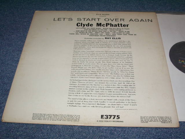 画像: CLYDE McPHATTER(DRIFTERS/DOMINOS) - LET'S START OVER AGAIN  (Ex+++, Ex++/Ex++ Looks:Ex+++ EDSP) / 1959 US AMERICAORIGINAL 1st Press "YELLOW Label" MONO Used LP 
