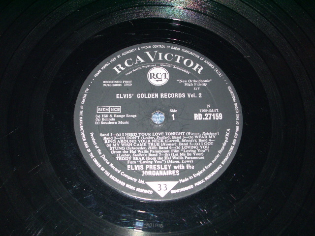 画像: ELVIS PRESLEY - ELVIS' GOLDEN RECORDS VOL.2 / 1960 UK ORIGINAL 1st Press Label MONO LP 